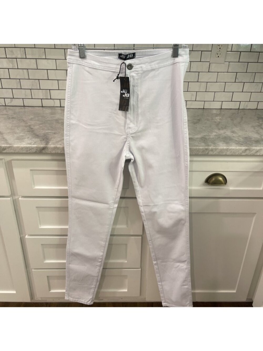 JCJQ Jeans Womens XL White Skinny Denim Pants New With Tags Western Slimming